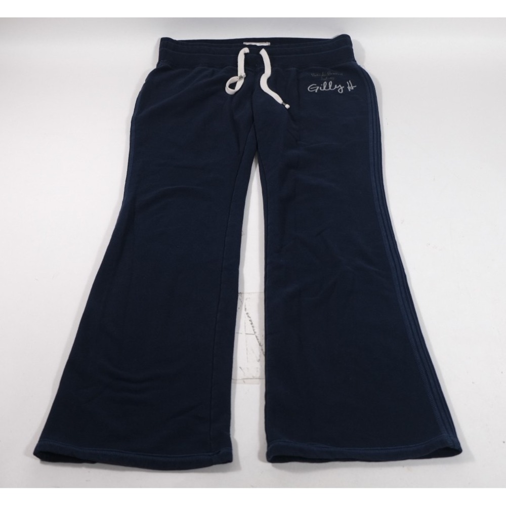Gilly Hicks Sweatpants Womens L Navy Blue Bondi Beach Sydney Wide Leg Stretch